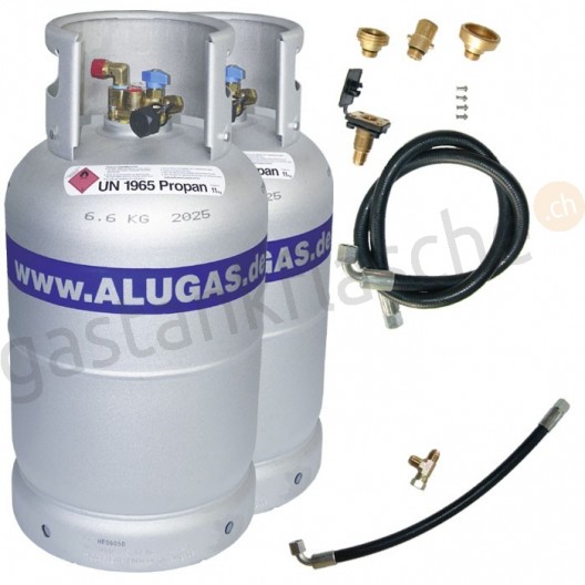 ALUGAS 2-Tankflaschensystem 11kg/14kg